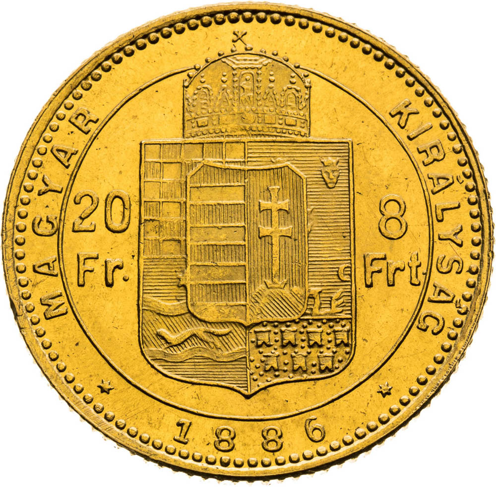 8 Forint 1886 - back
