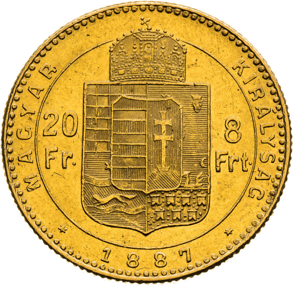8 Forint 1887 - back