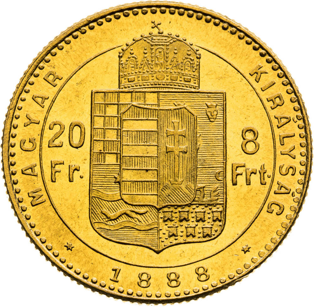 8 Forint 1888 - back