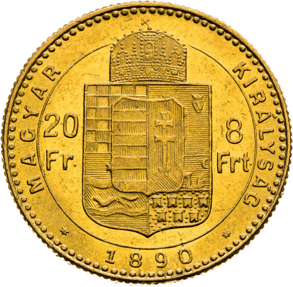 8 Forint 1890 - back