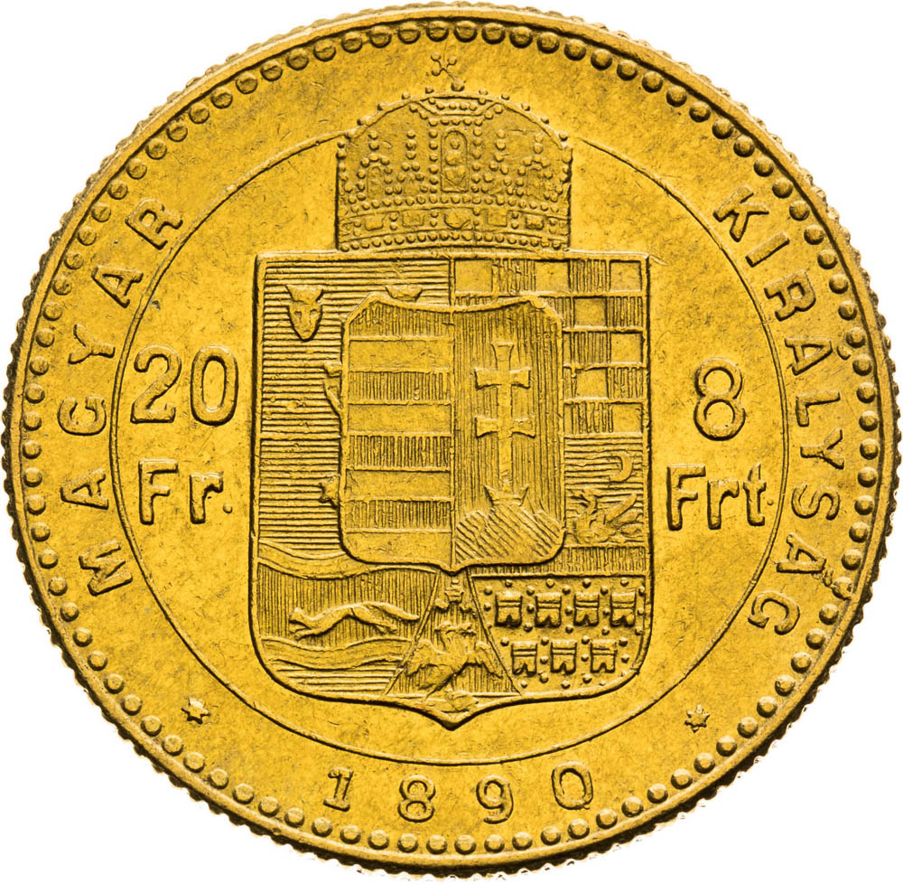 8 Forint 1890 - back