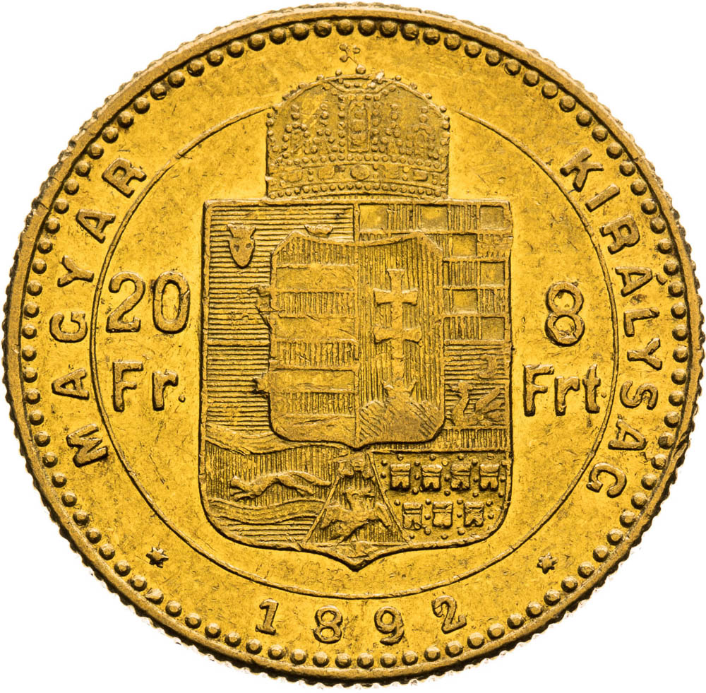 8 Forint 1892 - back
