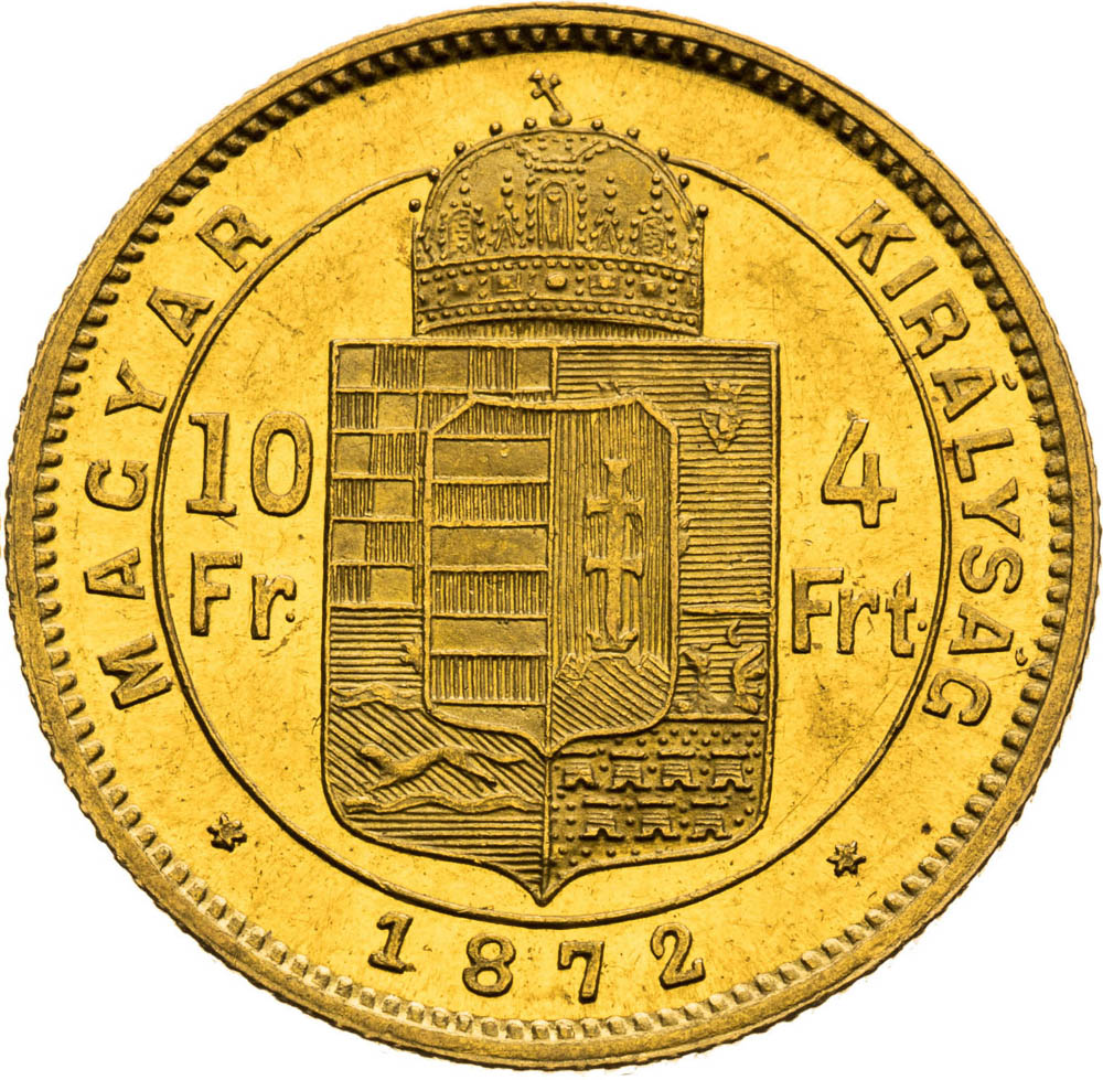 4 Forint 1872 - back