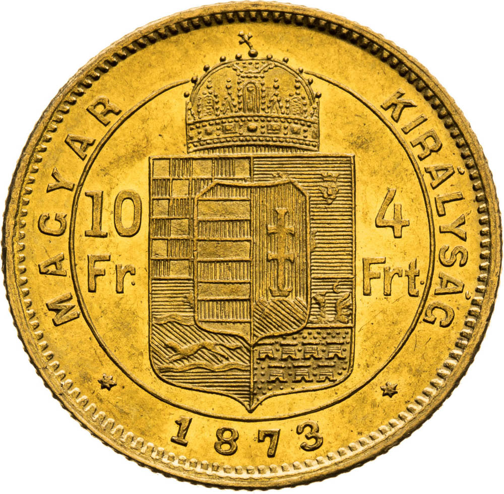 4 Forint 1873 - back