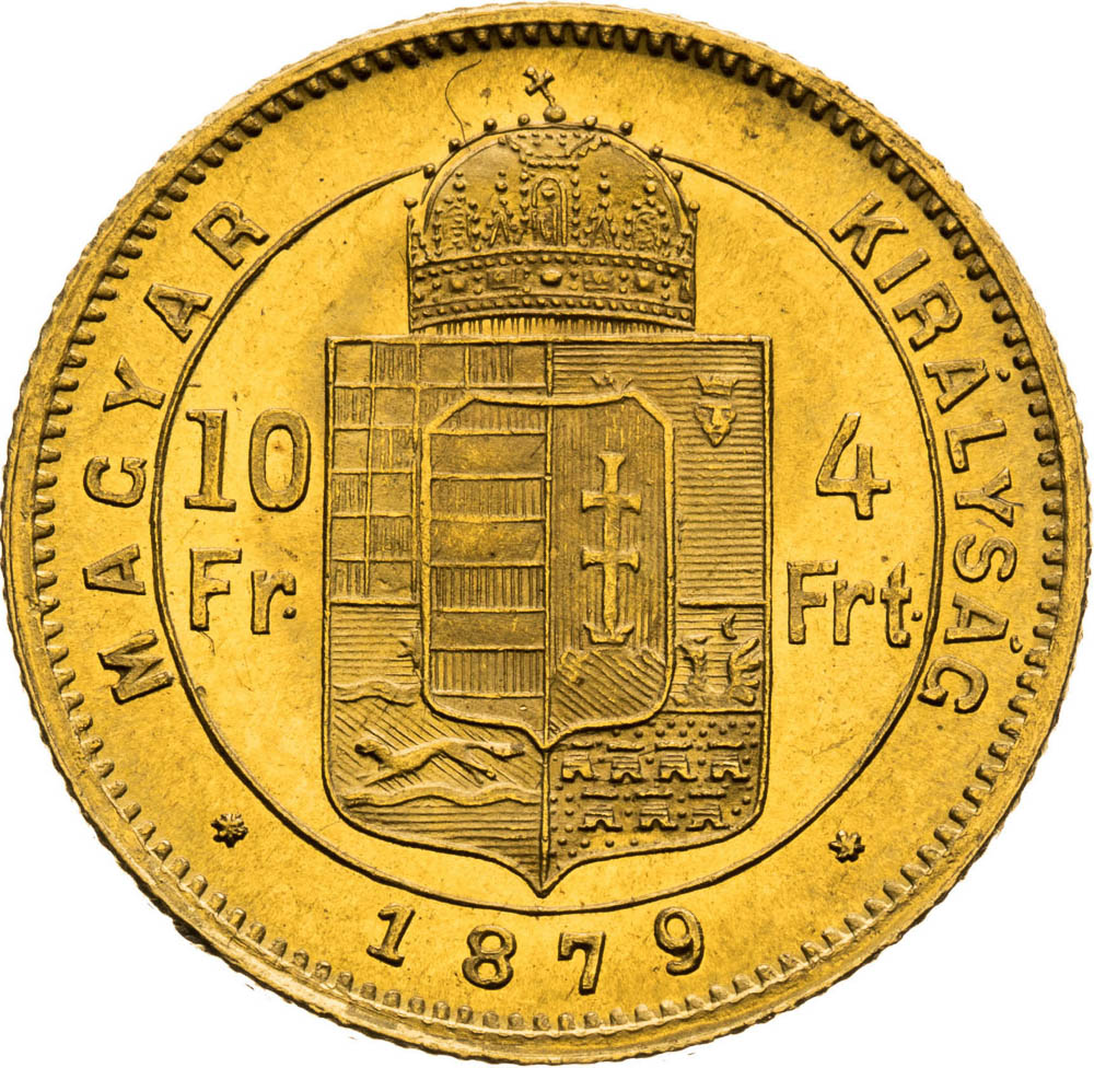 4 Forint 1879 - back