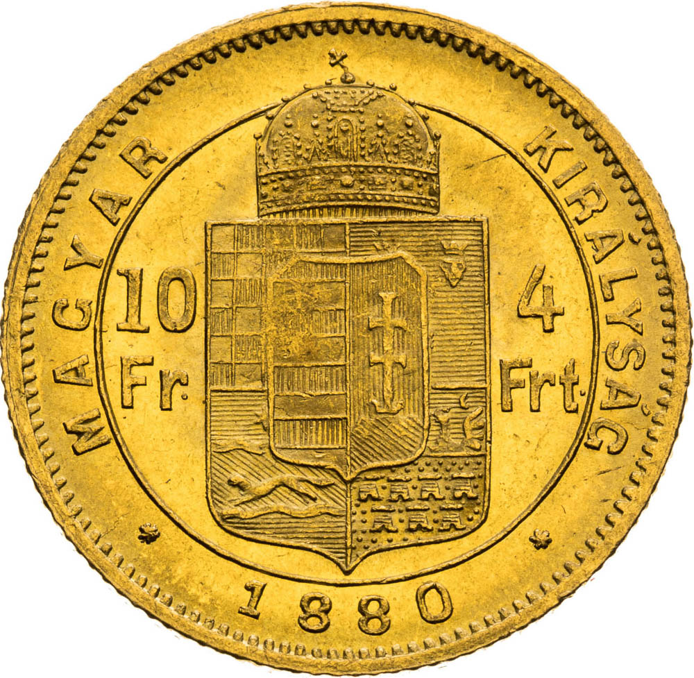 4 Forint 1880 - back