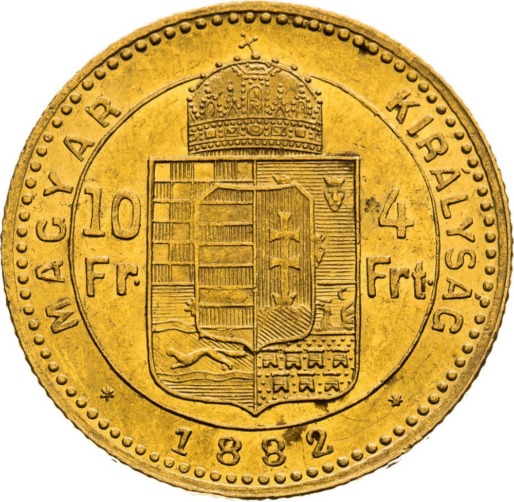 4 Forint 1882 - back