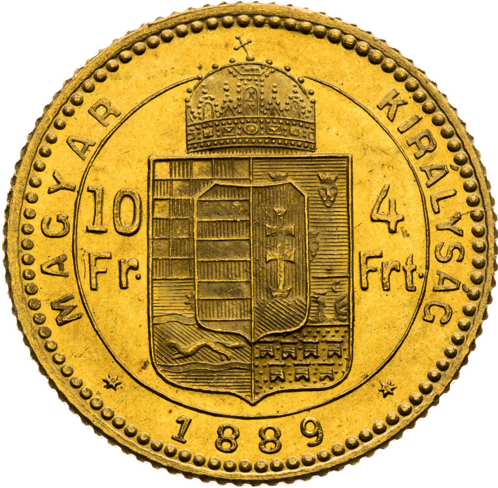 4 Forint 1889 - back