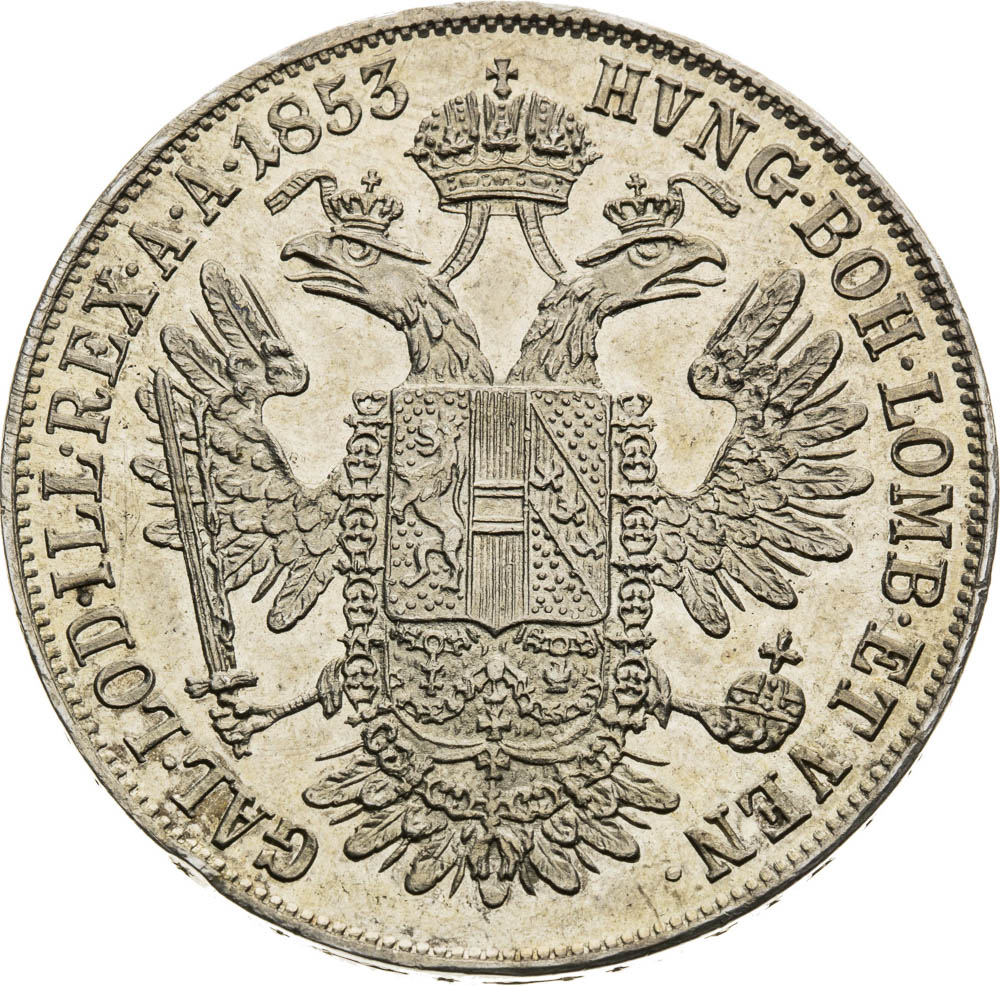 1/2 Thaler 1853 - back