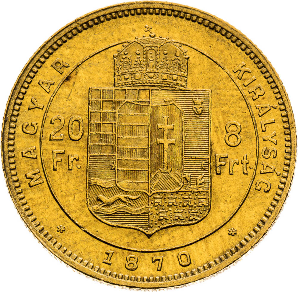 8 Forint 1870 - back