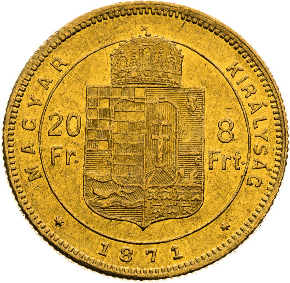 8 Forint 1871 - back