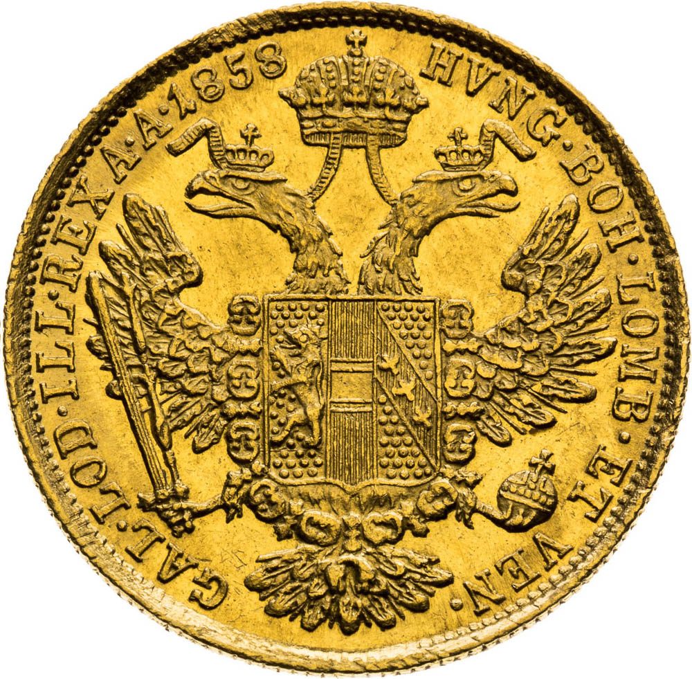 Ducat 1858 - back