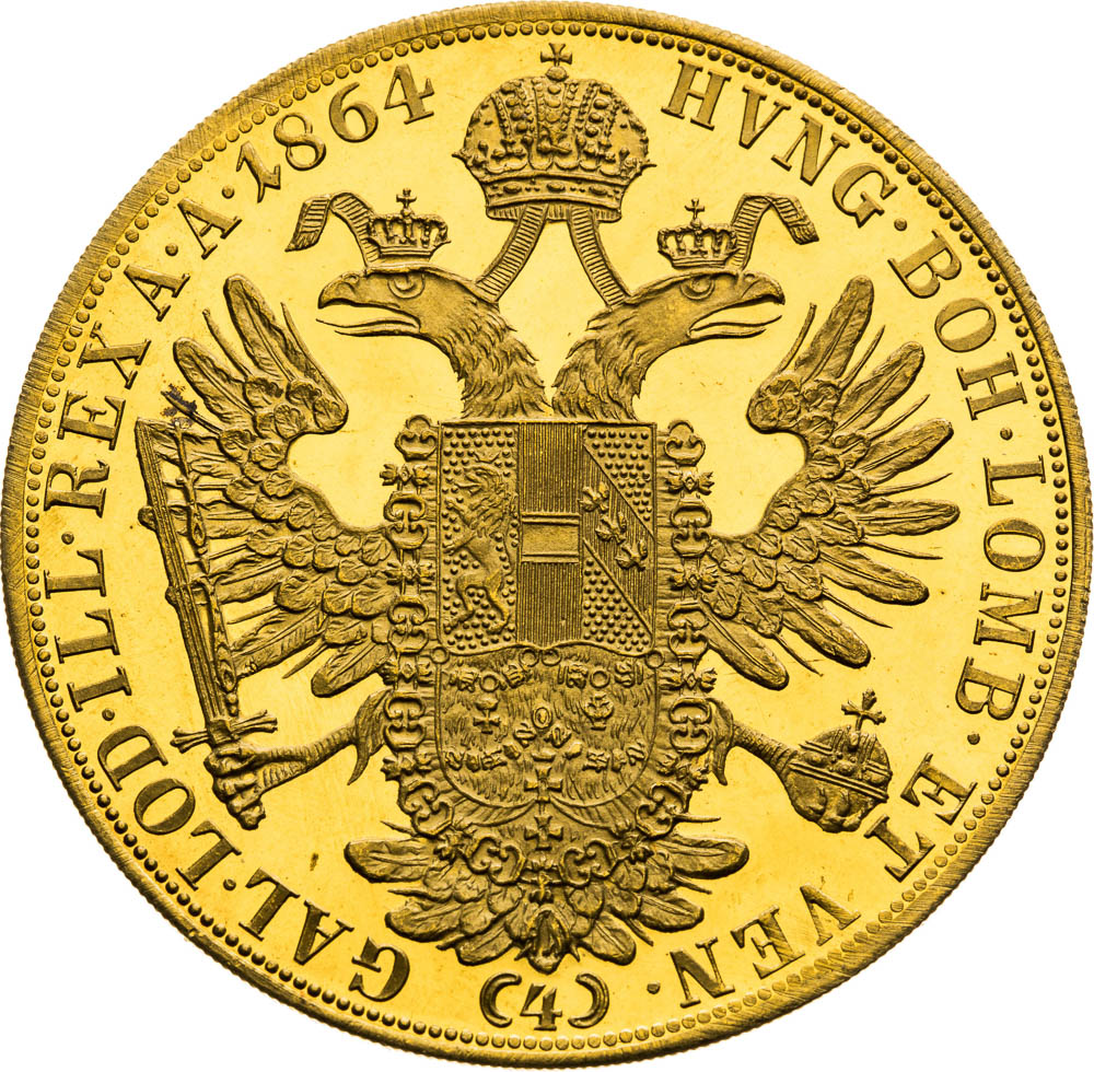 4 Ducats 1864 - back