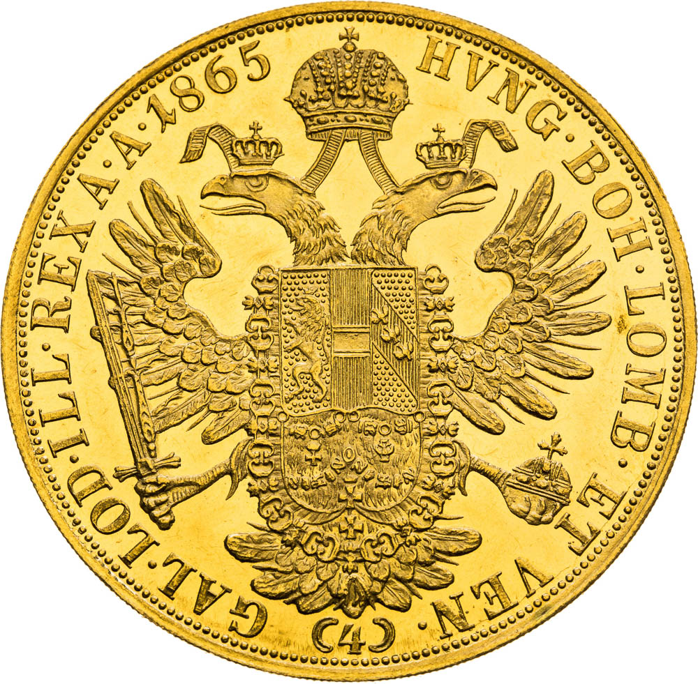4 Ducats 1865 - back
