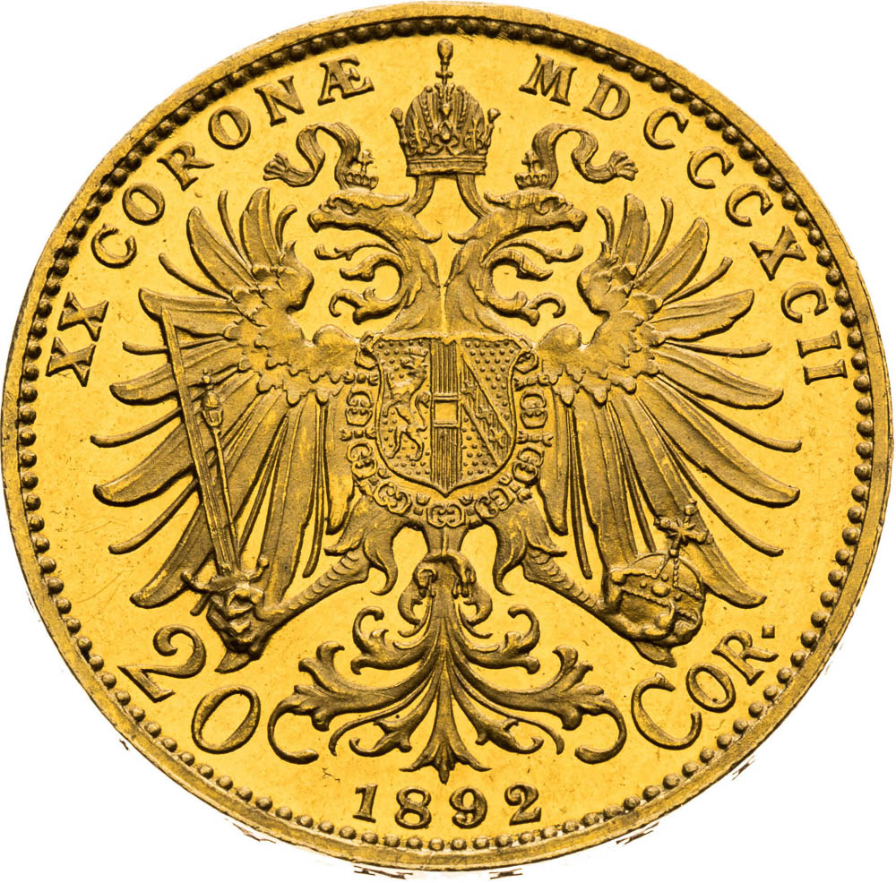 20 Corona 1892 - back