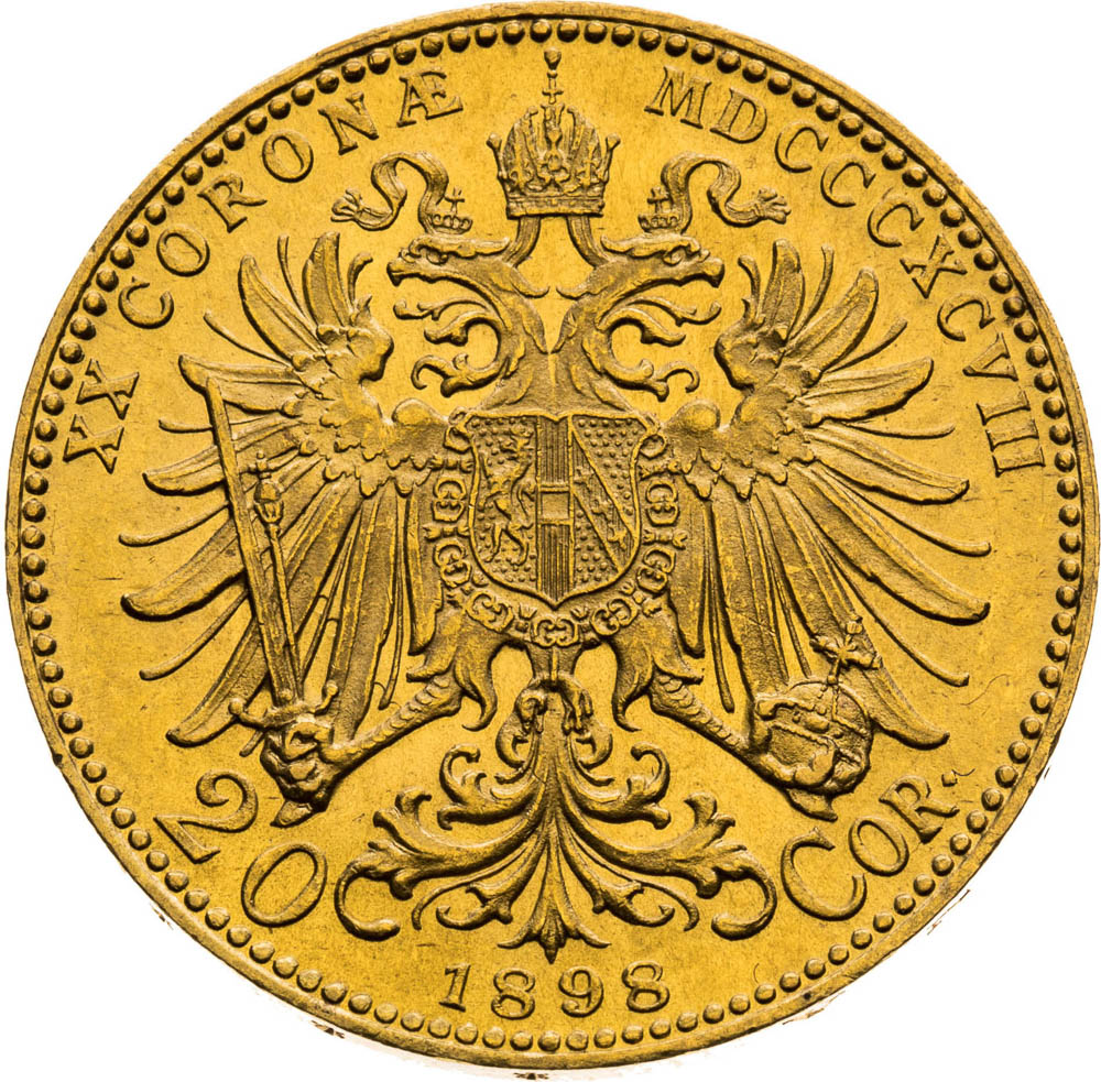 20 Corona 1898 - back