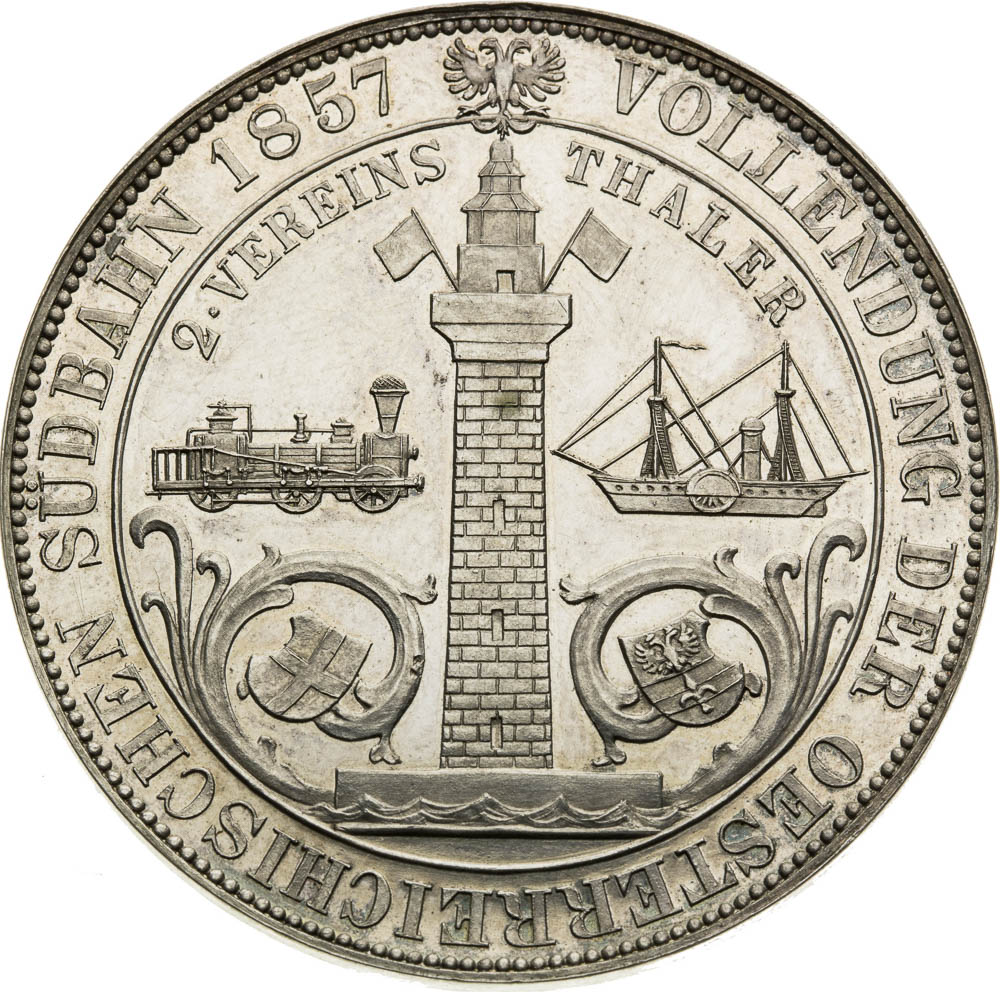 2 Thaler 1857 - back