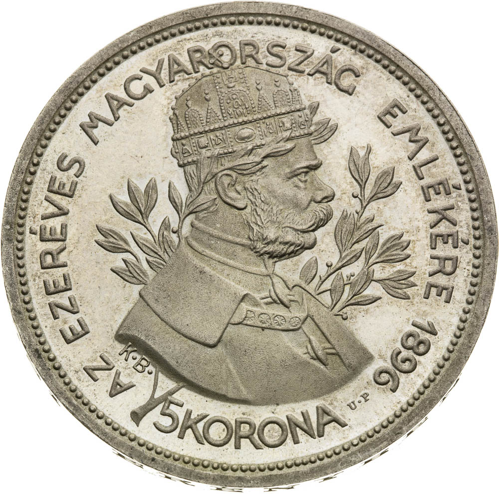5 Corona 1896 (Medal) - front