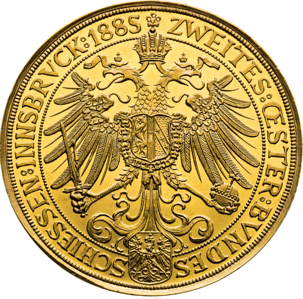 Gold Medal 1885 (4 Ducats) - back