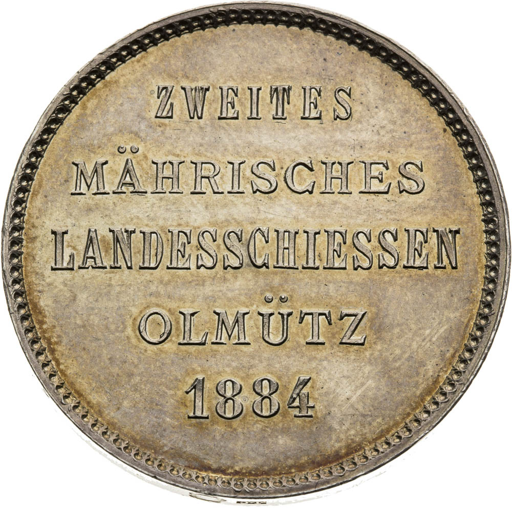 Silver Medal 1884 (2 Gulden) - back
