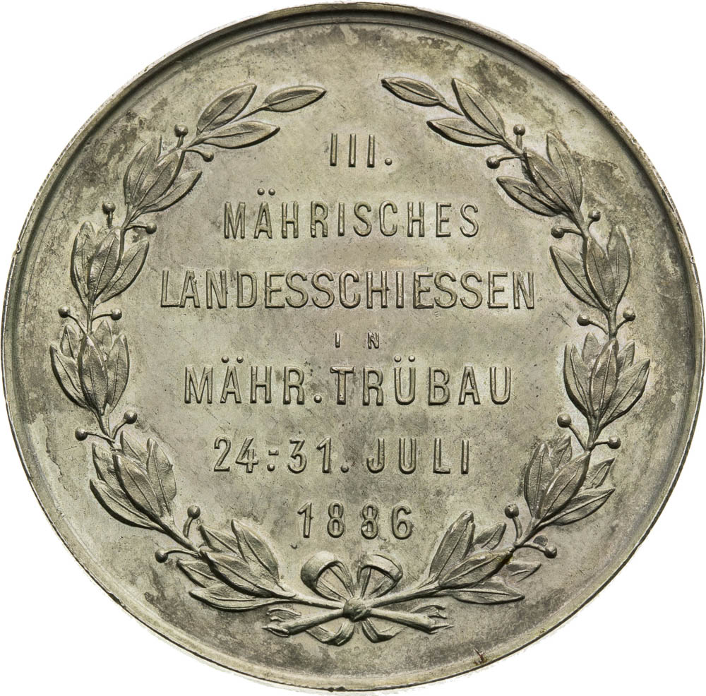 Silver Medal 1886 (2 Gulden) - back