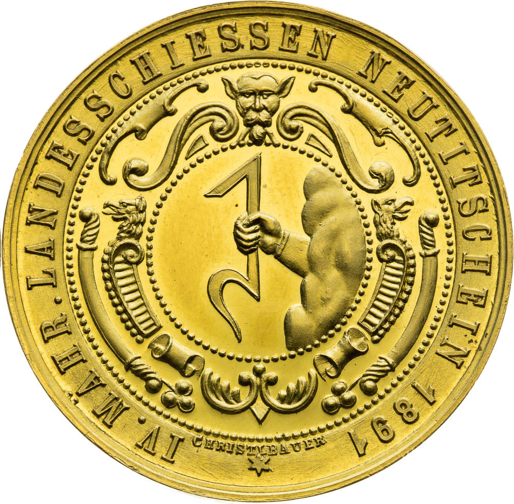 Gold Medal 1891 (4 Ducats) - back