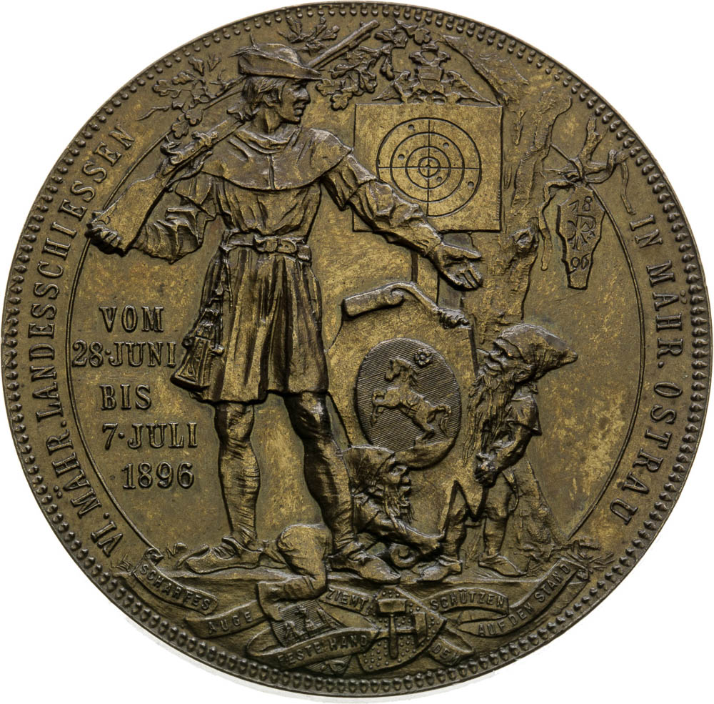 Bronze Medal 1896 (2 Gulden) - back