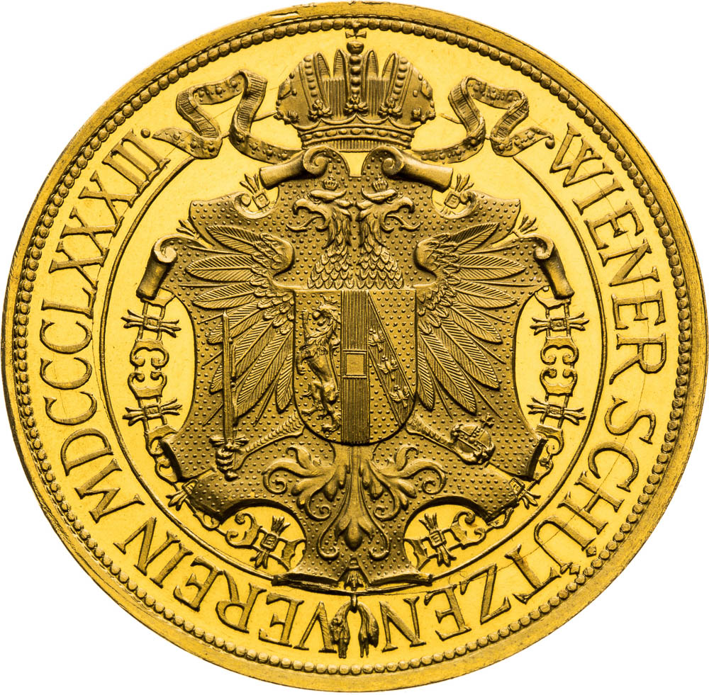 Gold Medal 1883 (5 Ducats) - back