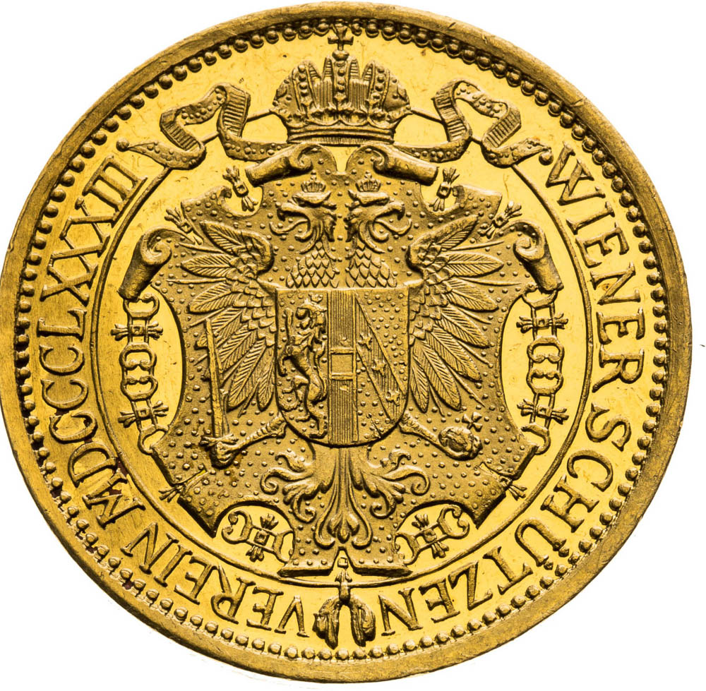 Gold Medal 1883 (2 Ducats) - back