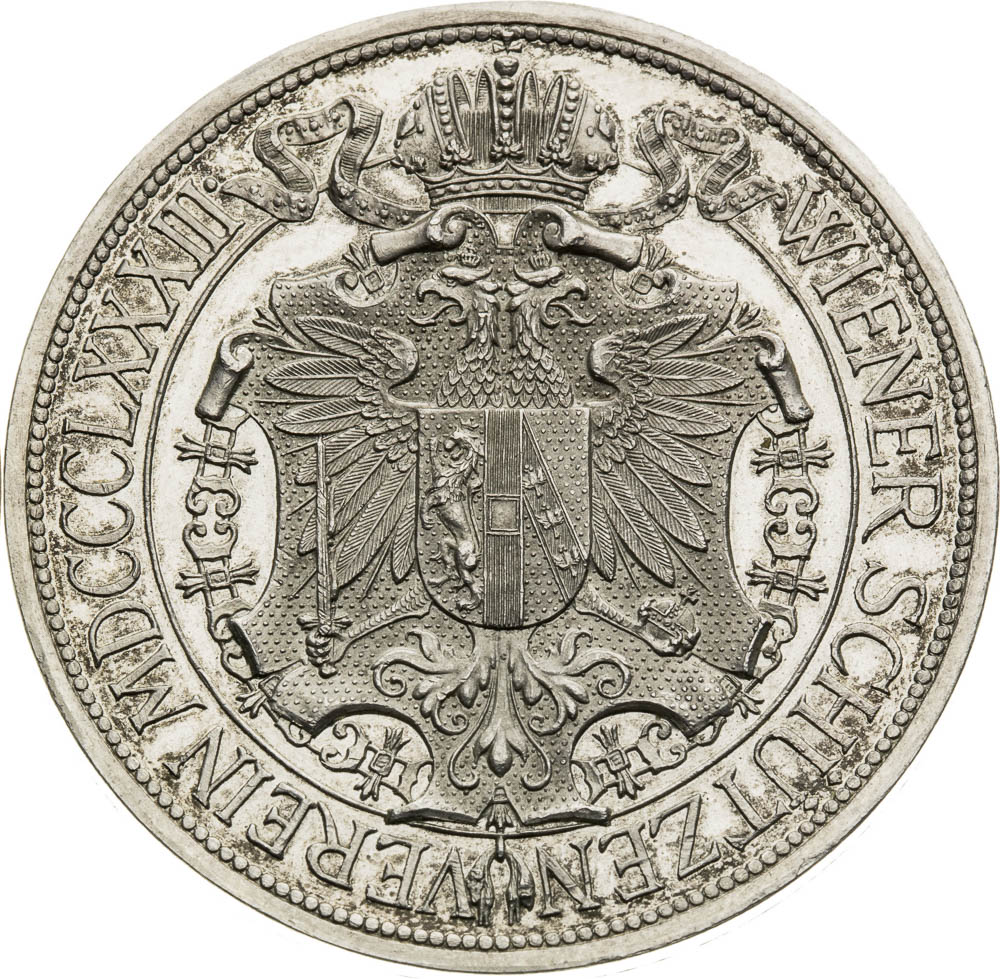 Silver Medal 1883 (2 Gulden) - back