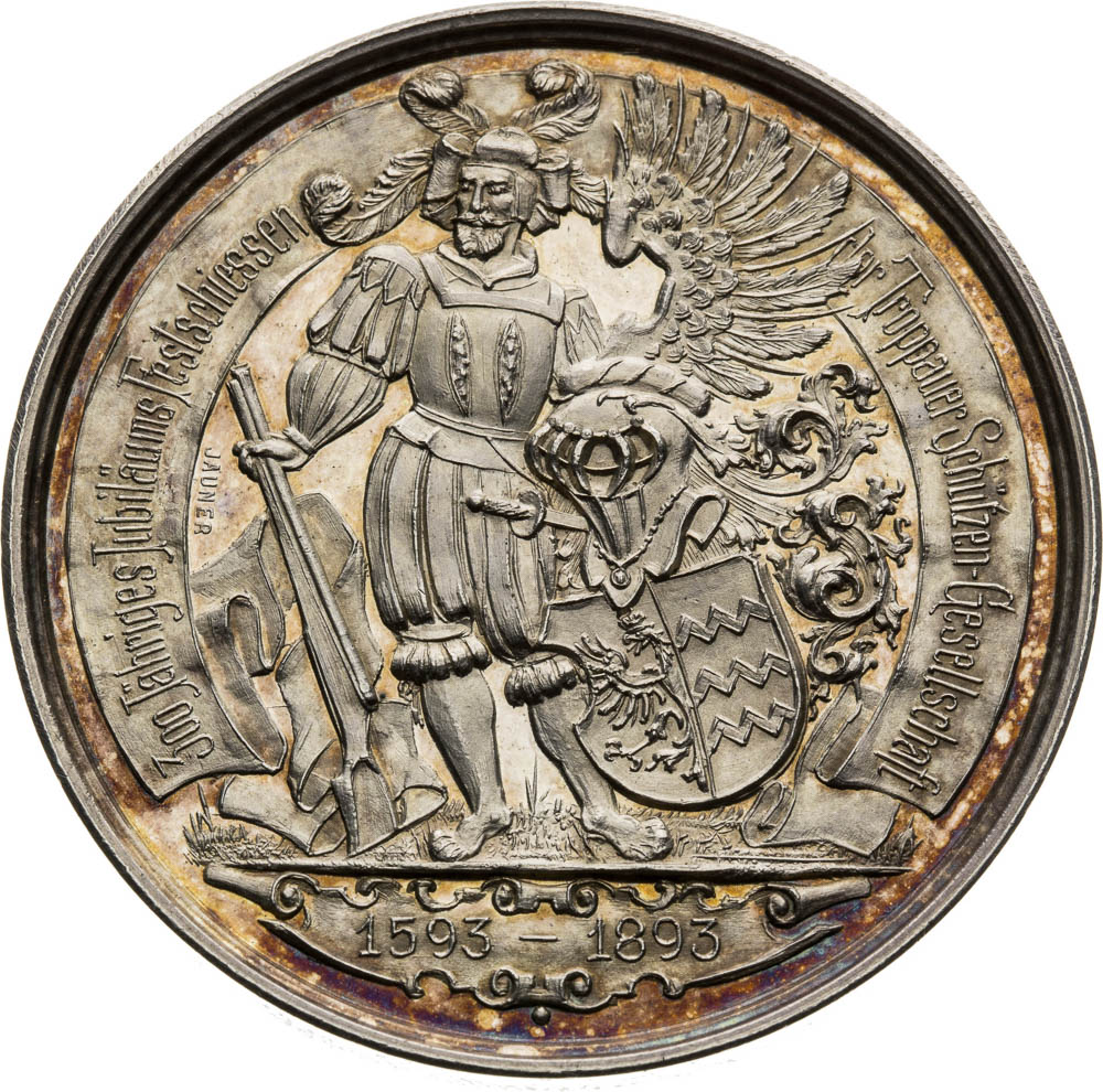 Silver Medal 1893 (2 Gulden) - back