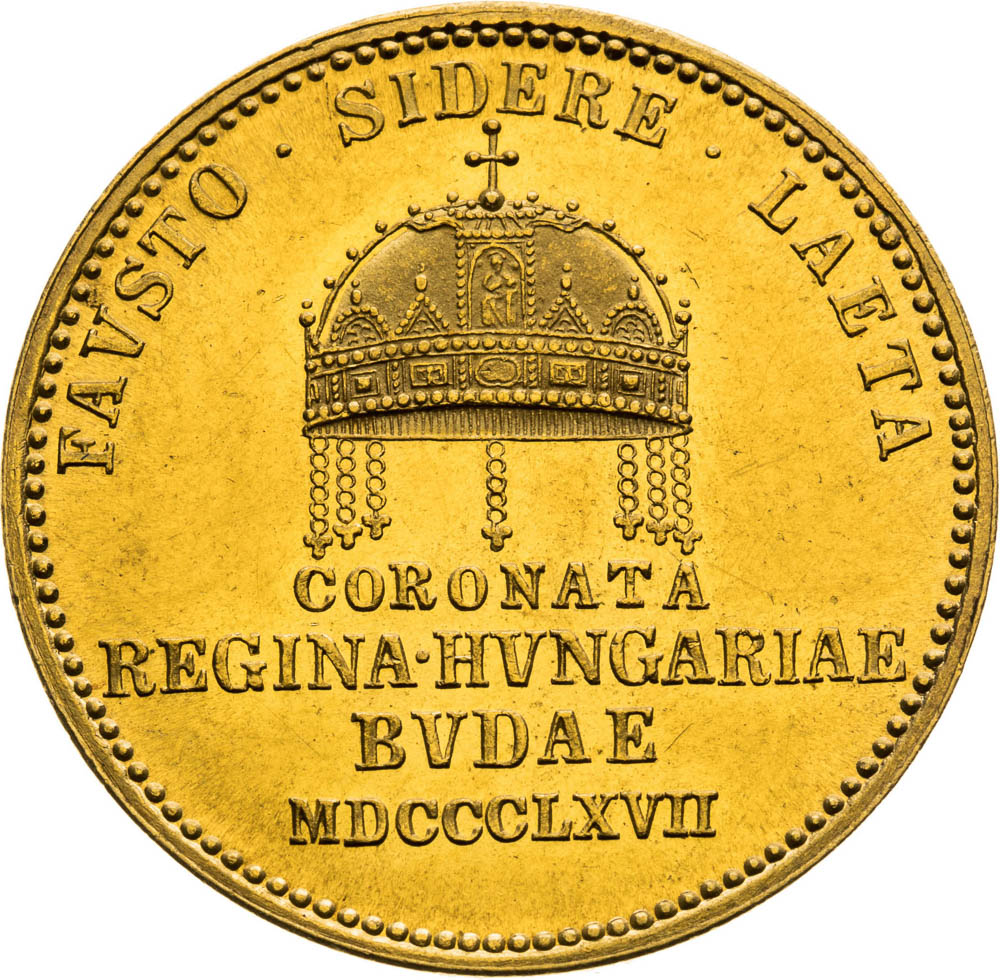 Gold Token 1867 (1 3/4 Ducats) - back