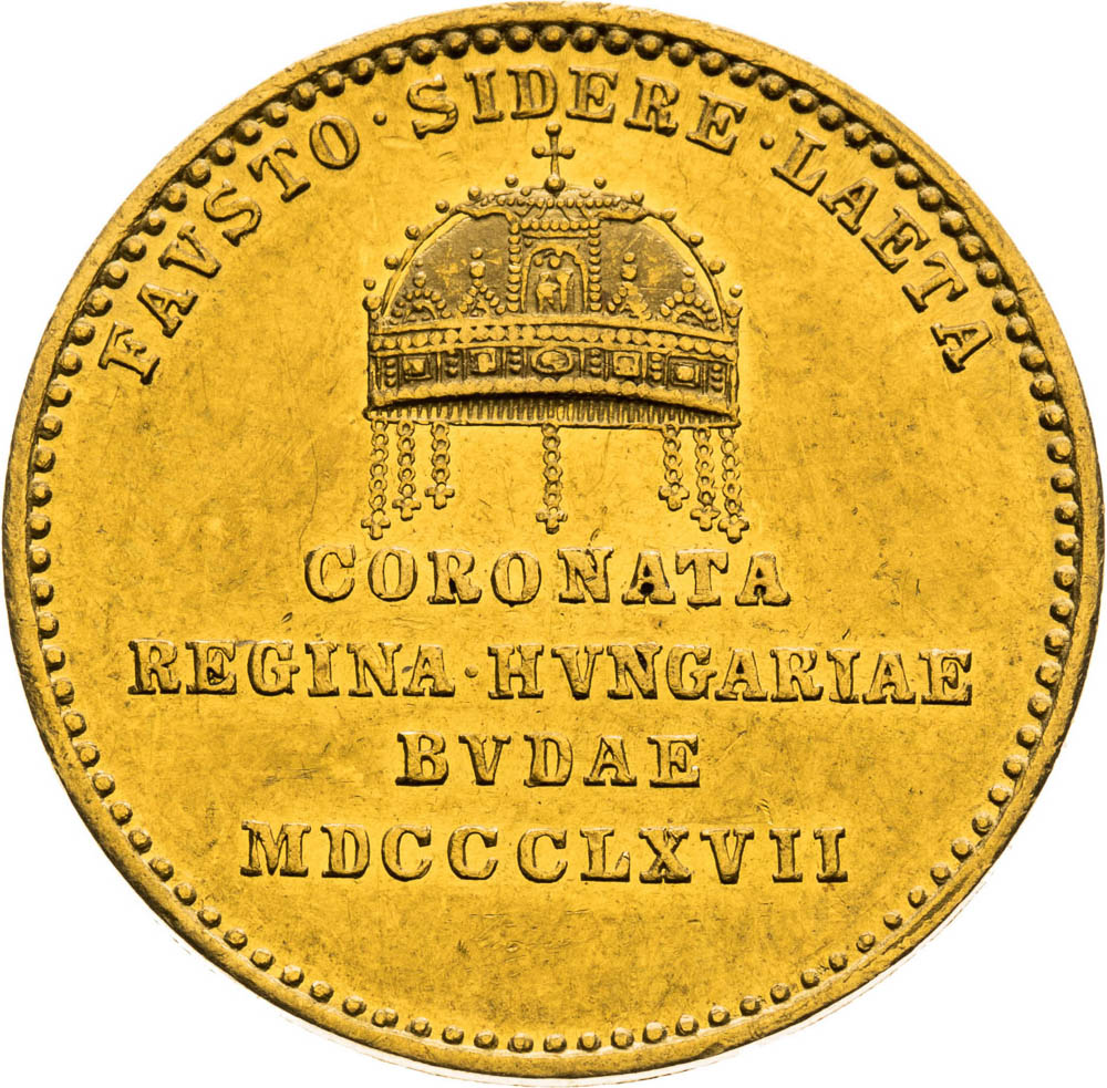 Gold Token 1867 (Ducat) - back
