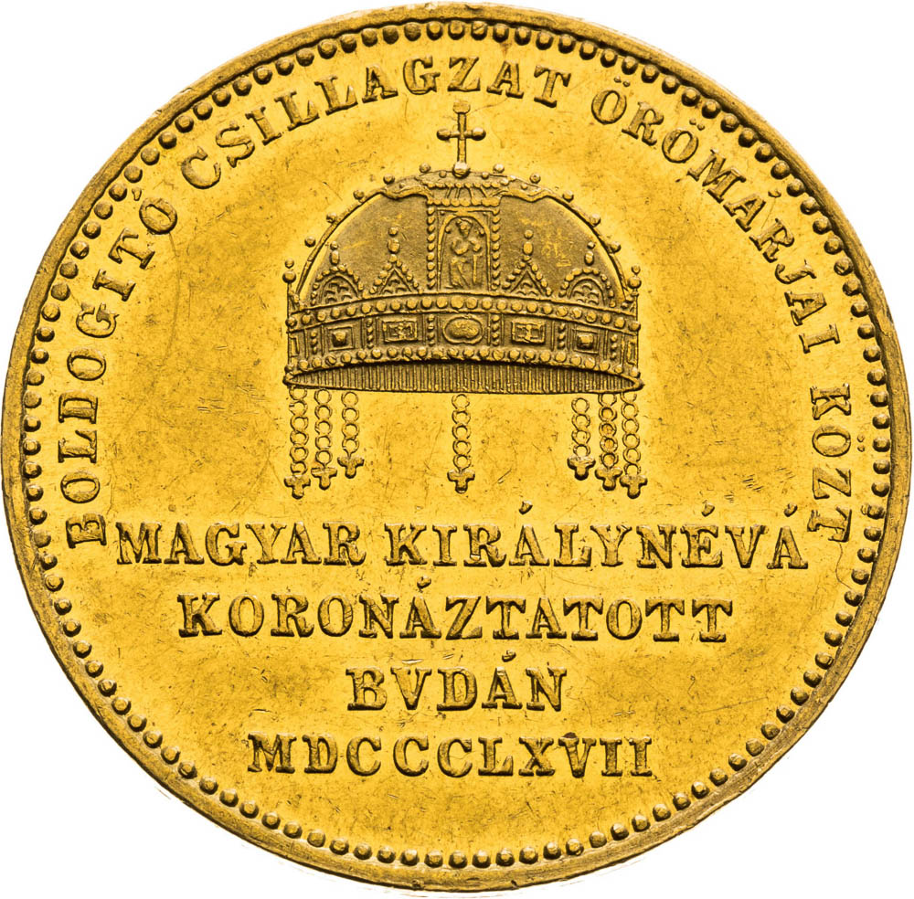 Gold Token 1867 (1 3/4 Ducats) - back