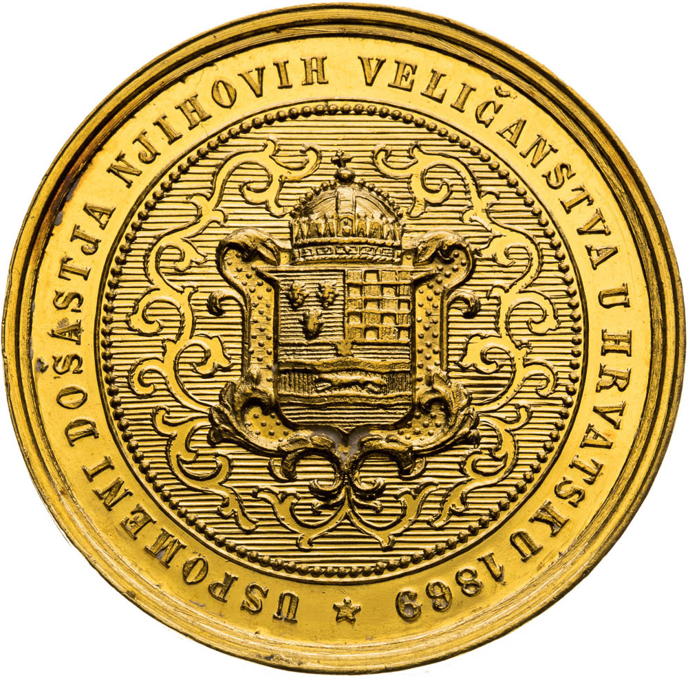 Gold Medal 1869 (5 Ducats) - back