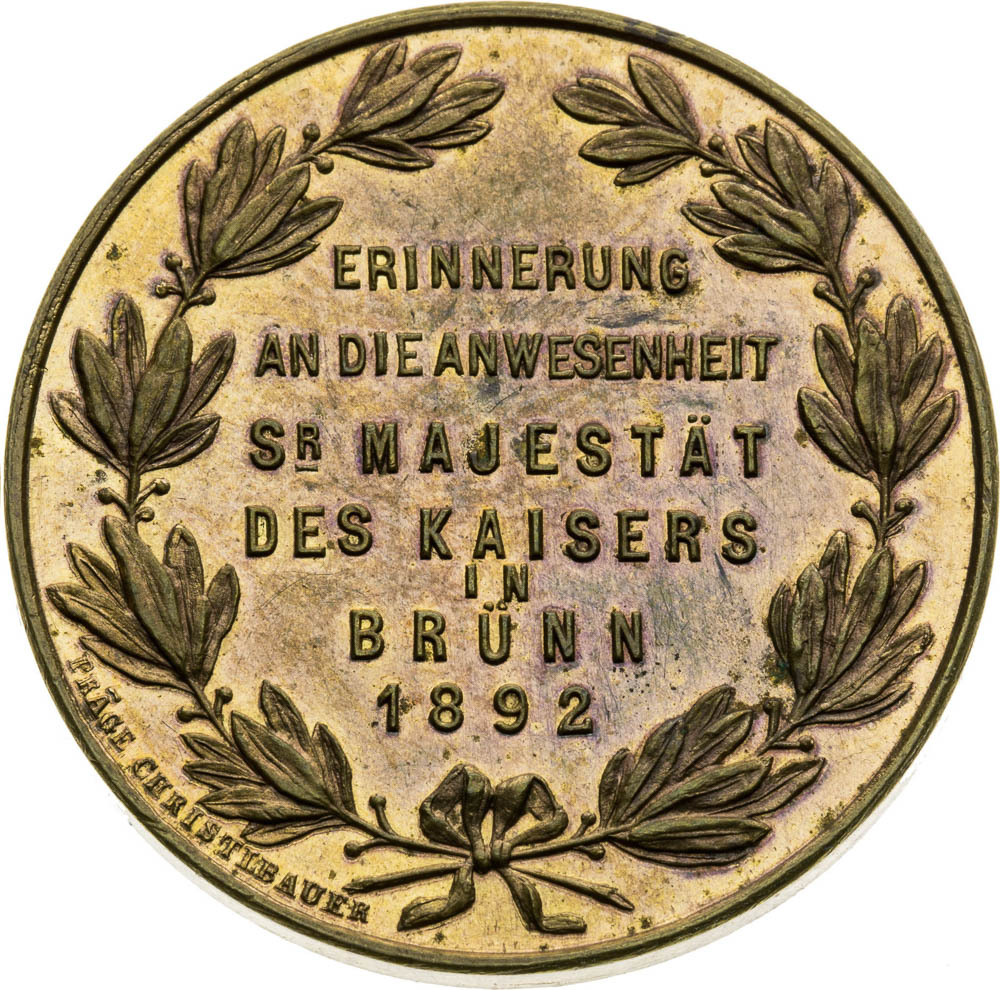 Bronze Medal 1892 - back