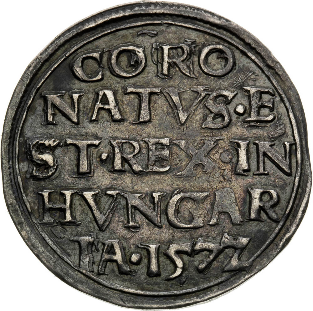 Stříbrný žeton 1572 - reverz