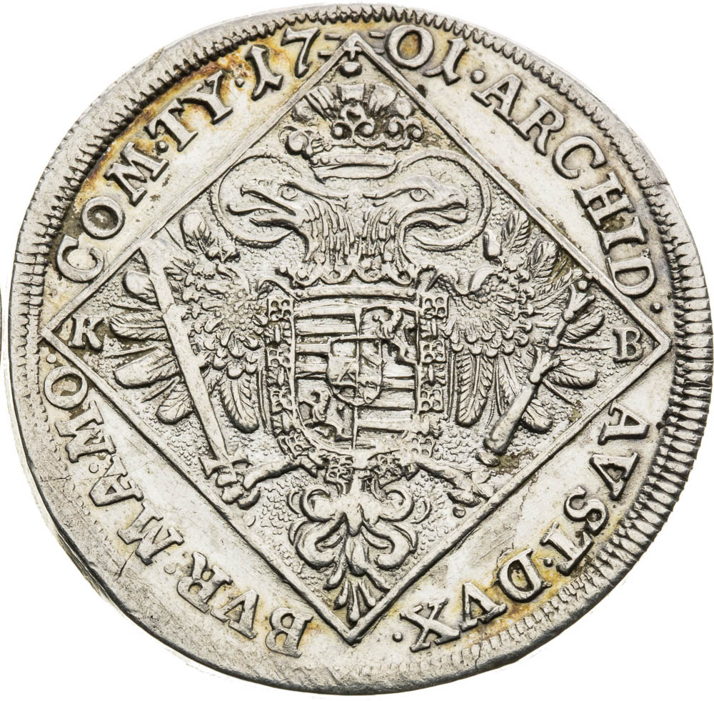 1/4 Thaler 1701 - back