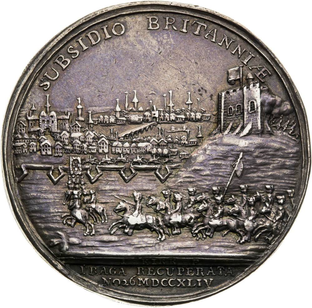 Silver medal 1744 - back