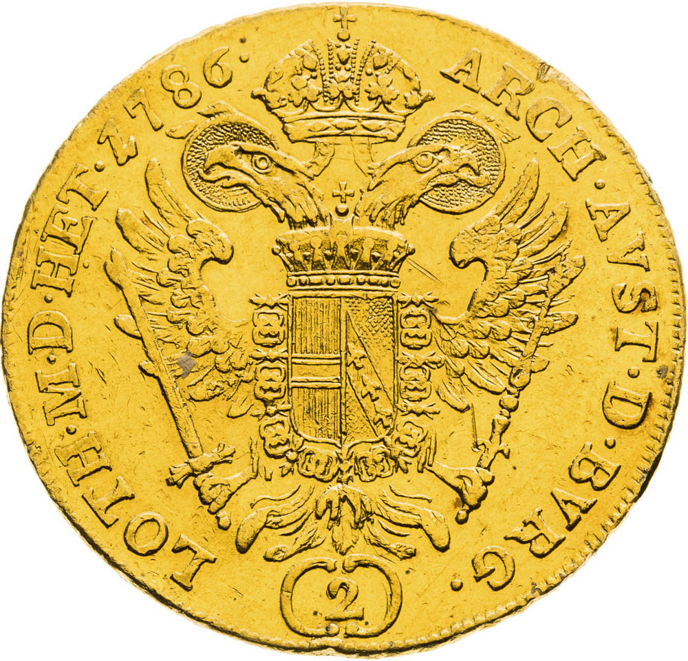 2 Ducats 1786 - back