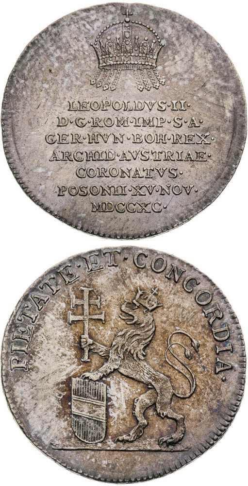 Stříbrný žeton 1790 (2ks) - reverz