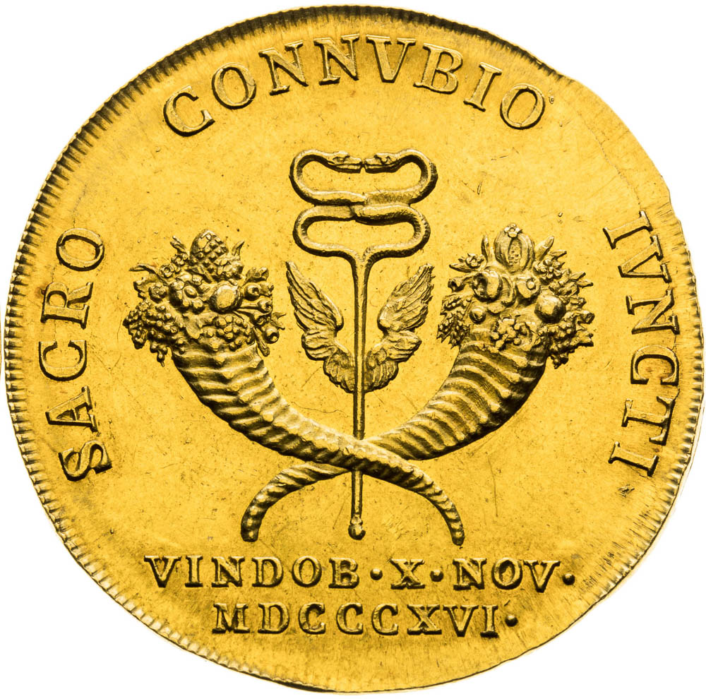 Gold Token 1816 (3 Ducats) - back
