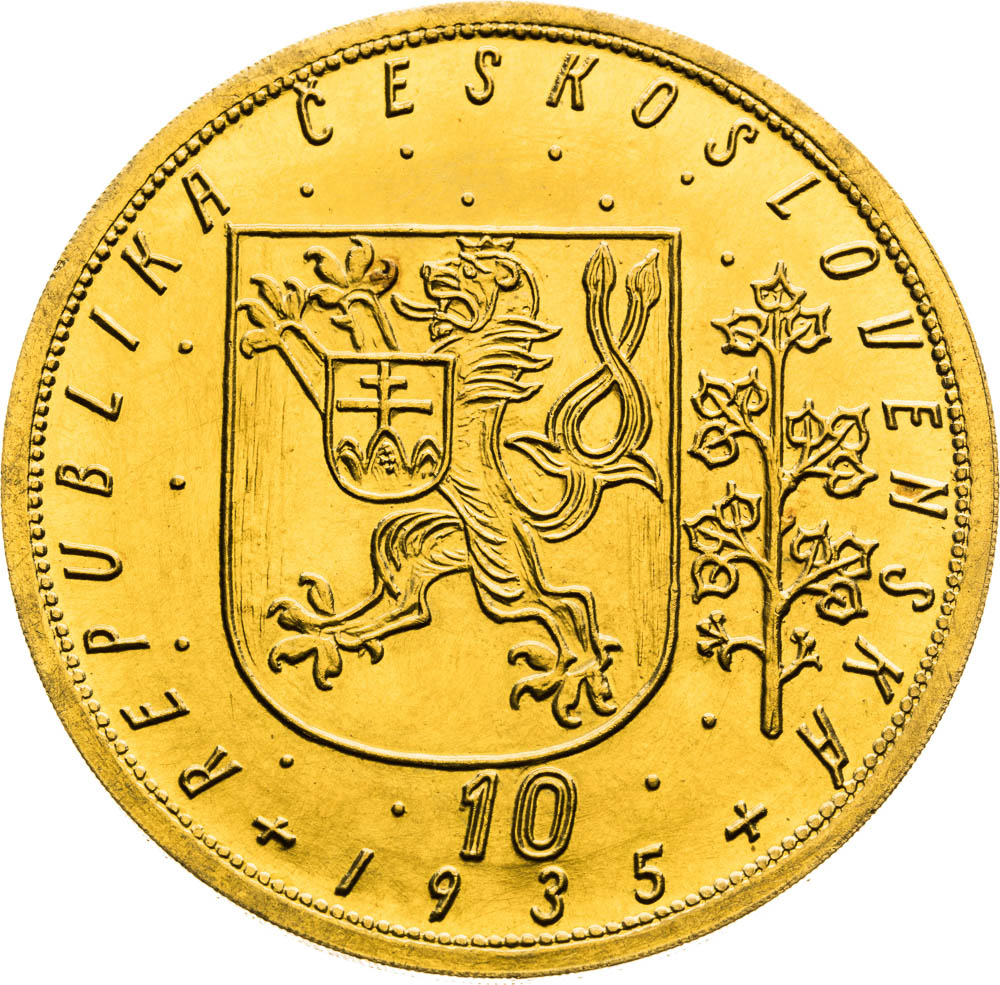 10 Dukát 1935 - averz