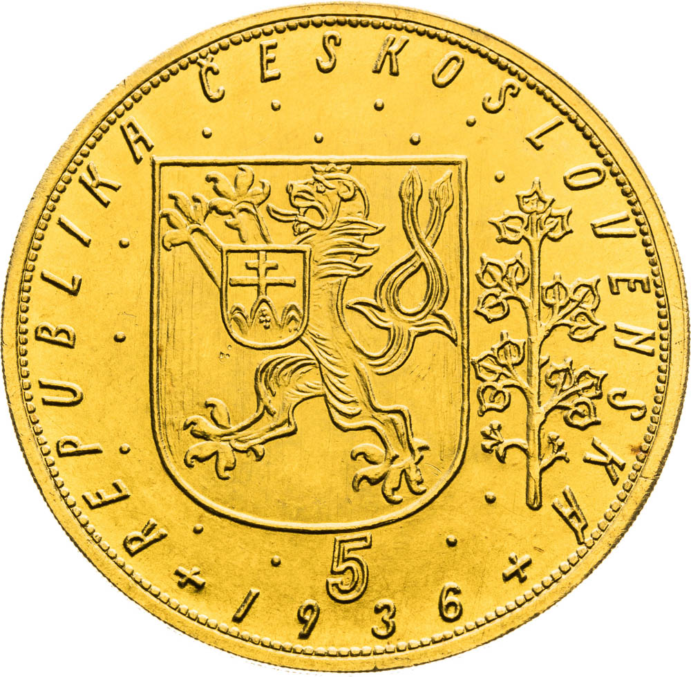 5 Ducats 1936 - front