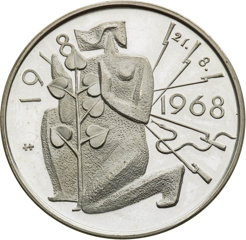 Strieborná medaila 1968 - averz