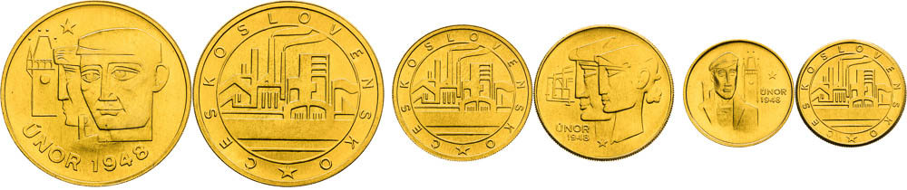 Set of gold Medals 1968 (3 pcs) - front
