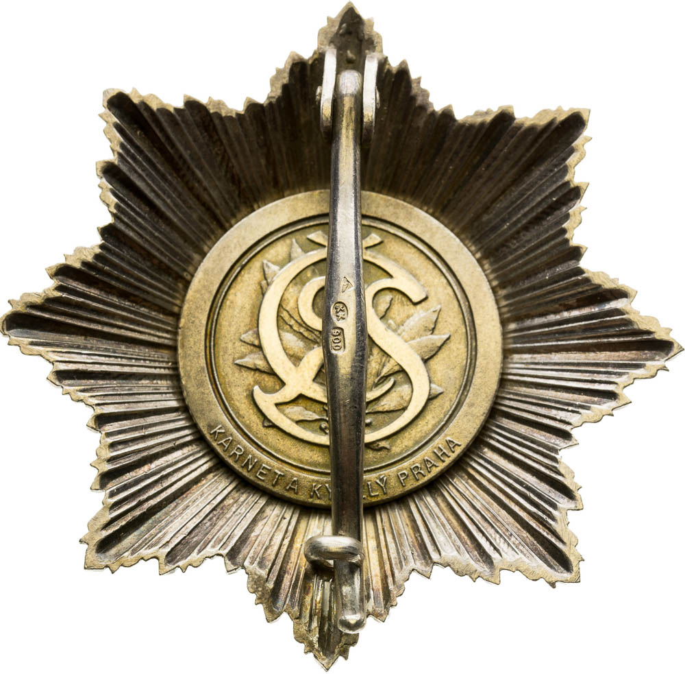 Czechoslovak military Order of the White Lion - back