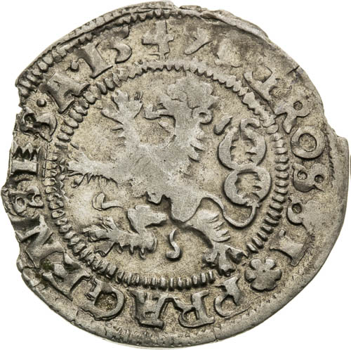 Prague Groschen 1547 - front
