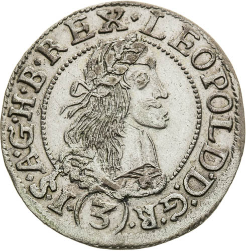 3 Kreutzer 1666 - front
