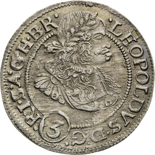 3 Kreutzer 1670 - front